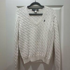 Ralph Lauren Women's V-Neck Sweater - White